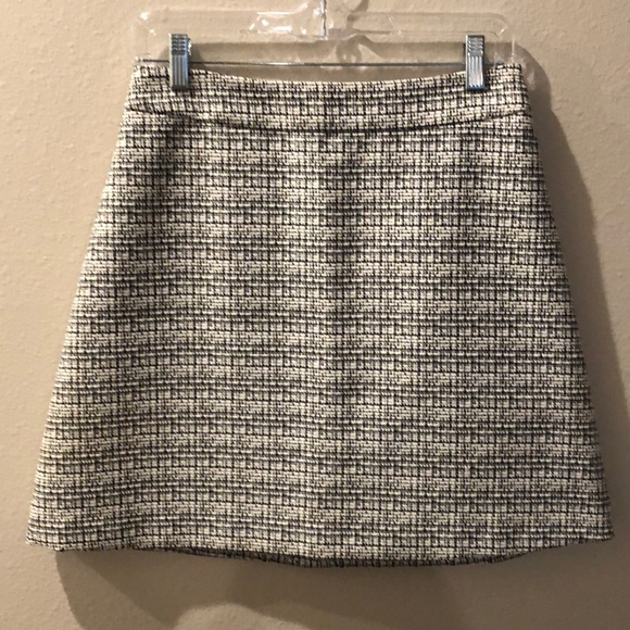 Black & White Twill Checked Skirt - Picture 2 of 3